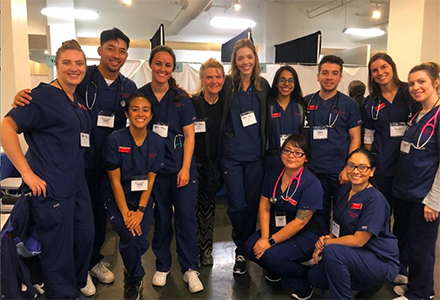 Nursing students in a group shot