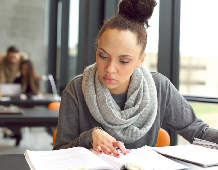 Student studying