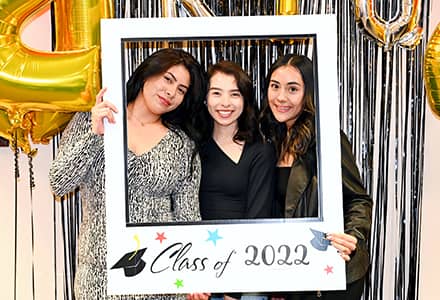 three women in photo frame