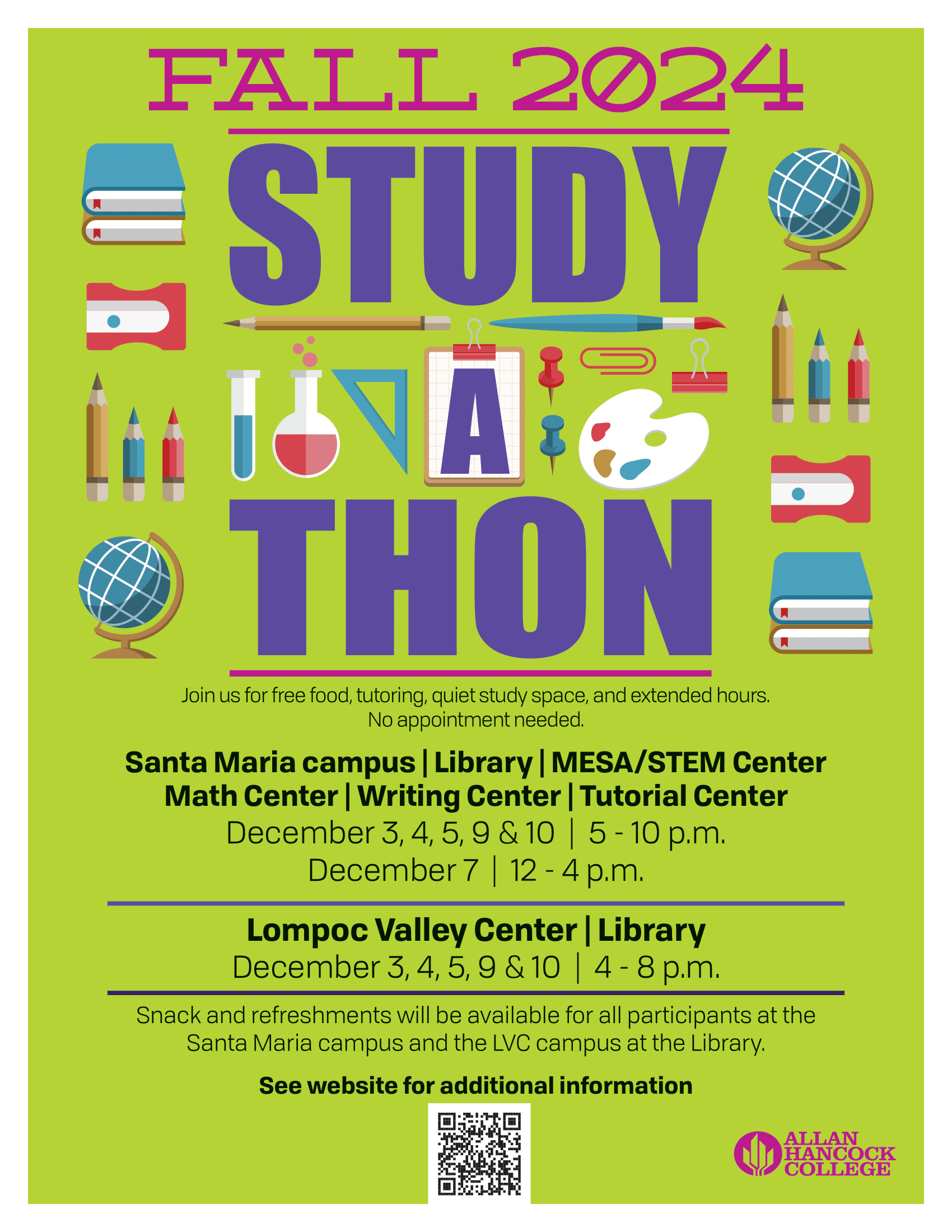 fall 2024 study a thon poster