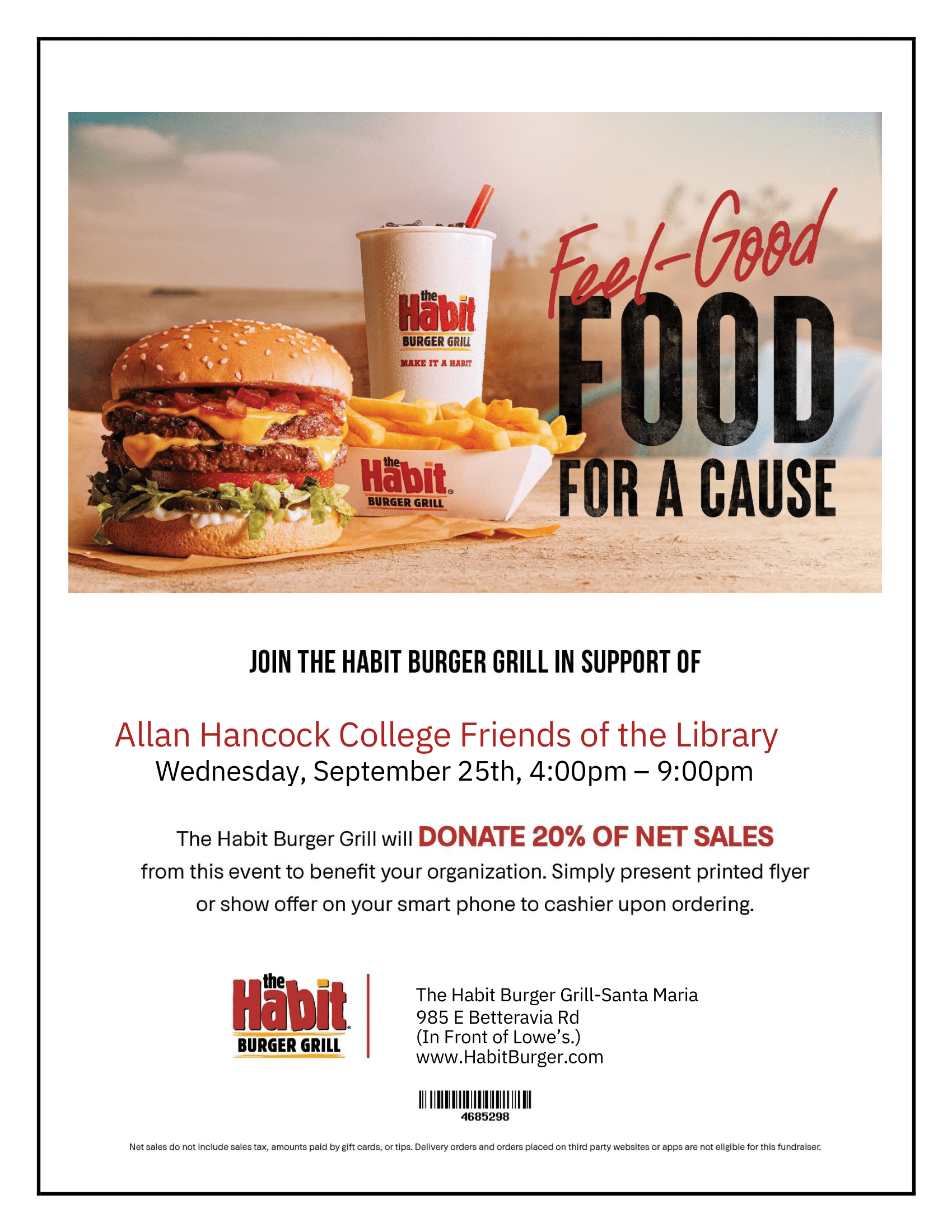 habit burger fundraiser flyer