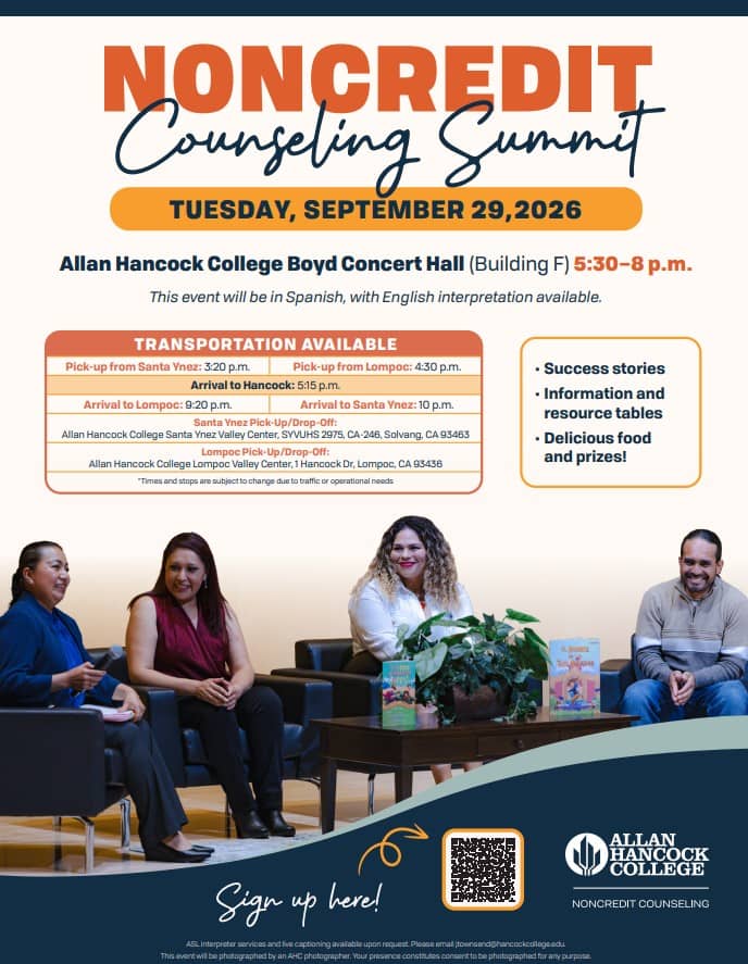 Noncredit Counseling Summit Flyer Image