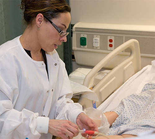 Woman nursing student