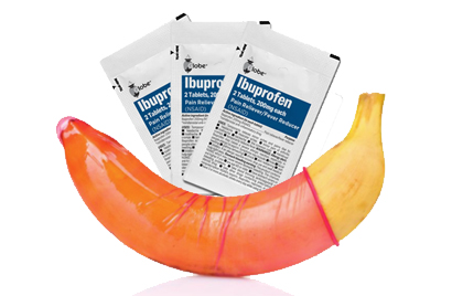 Condom banana and ibuprofen